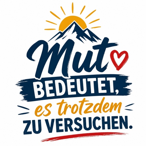 Tasse »Mut bedeutet, es trotzdem zu versuchen«