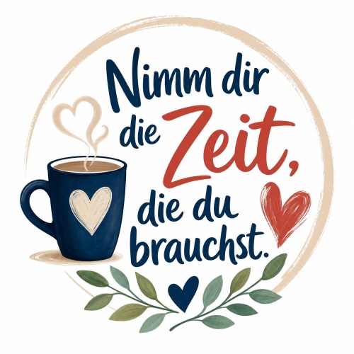 Tasse »Nimm dir die Zeit, die du brauchst.«