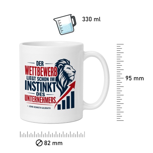 Tasse »Der Wettbewerb liegt schon im Instinkt des Unternehmers«