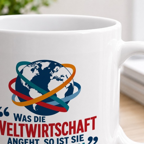 Tasse »Was die Weltwirtschaft angeht…«