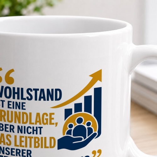 Tasse »Wohlstand ist eine Grundlage«