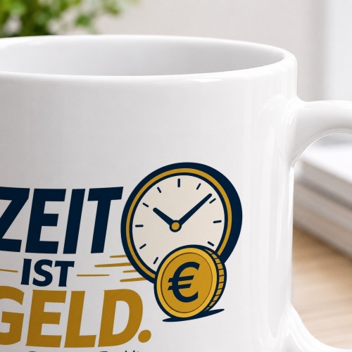 Tasse »Zeit ist Geld. – Benjamin Franklin«