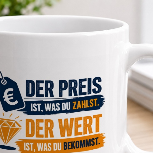 Tasse »Der Preis ist, was du zahlst«