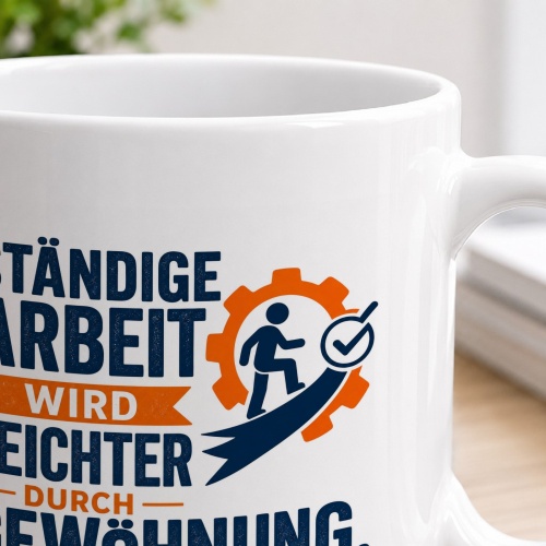 Tasse »Ständige Arbeit wird leichter durch Gewöhnung«