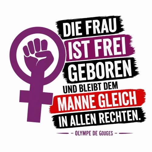 Tasse »Die Frau ist frei geboren«