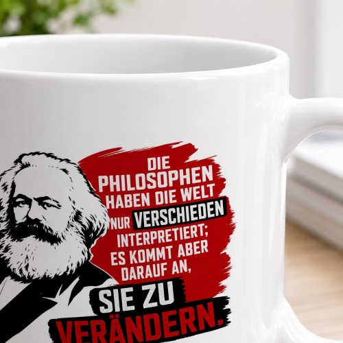 Tasse »Die Philosophen haben die Welt...«