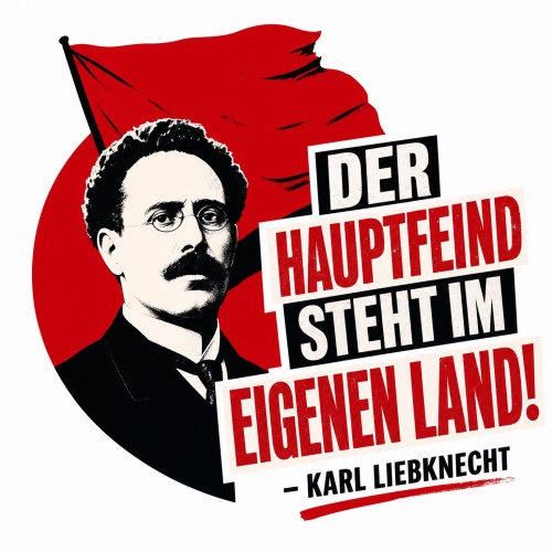 Tasse »Der Hauptfeind steht im eigenen Land!«