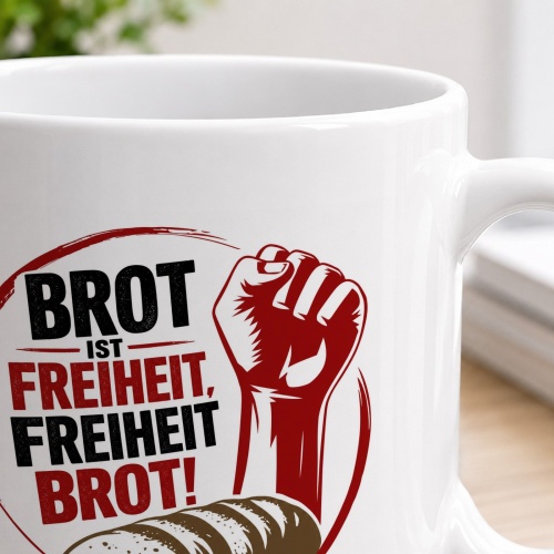 Tasse »Brot ist Freiheit, Freiheit Brot!«