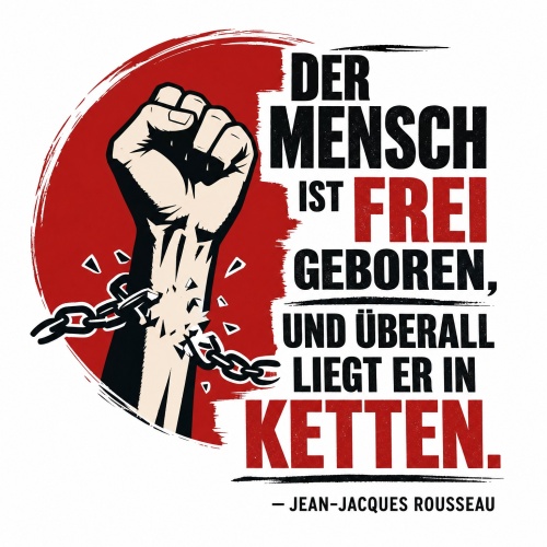 Tasse »Der Mensch ist frei geboren«