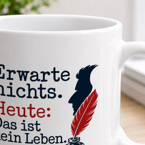 Tasse »Erwarte nichts. Heute: Das ist dein Leben.«