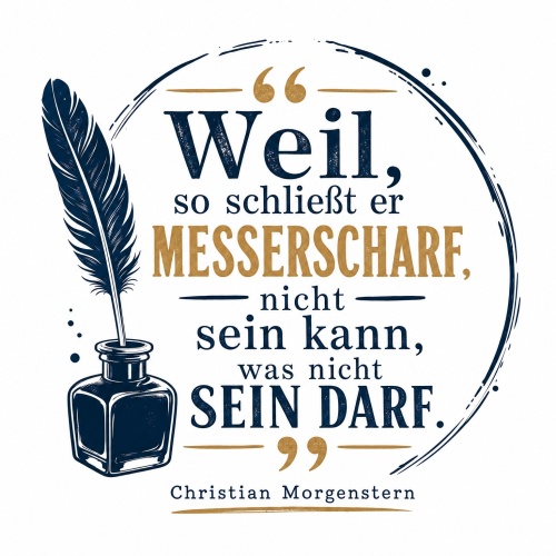 Tasse »Weil, so schließt er messerscharf...