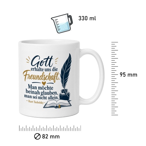 Tasse »Gott erhalte uns die Freundschaft«
