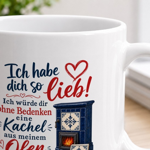 Tasse »Ich habe dich so lieb!« Ringelnatz Ofenkachel
