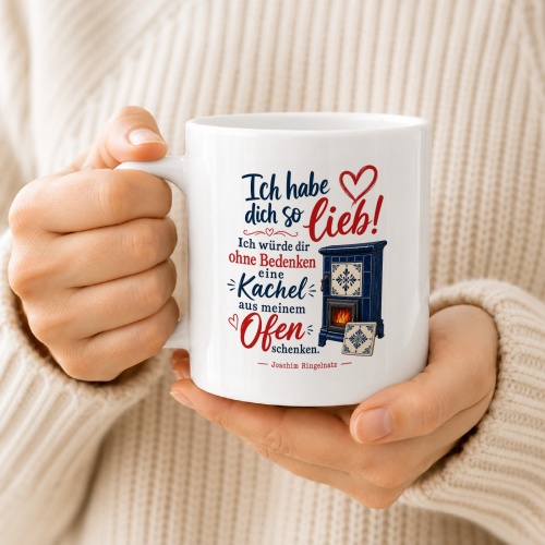 Tasse »Ich habe dich so lieb!« Ringelnatz Ofenkachel