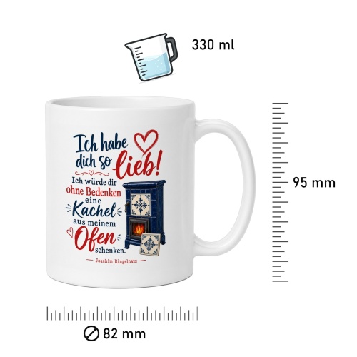 Tasse »Ich habe dich so lieb!« Ringelnatz Ofenkachel