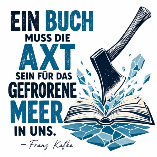 Tasse »Ein Buch muss die Axt sein...«