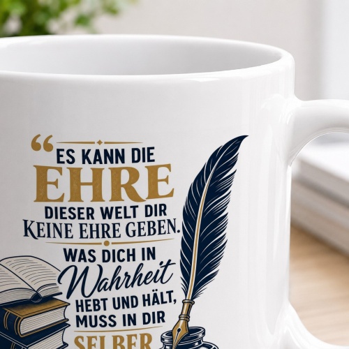 Tasse »Es kann die Ehre dieser Welt ... selbser leben«