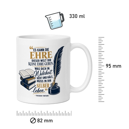 Tasse »Es kann die Ehre dieser Welt ... selbser leben«