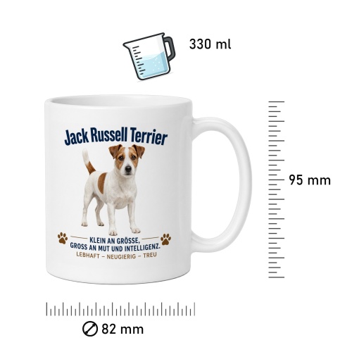 Tasse »Jack Russell Terrier – Klein an Größe, groß an Mut«