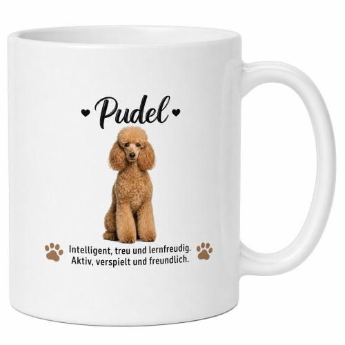 Tasse »Pudel – Intelligent, treu &...