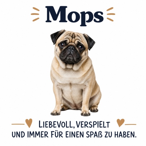 Tasse »Mops – liebevoll, verspielt &...