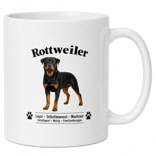Tasse »Rottweiler – Loyal & Wachsam«