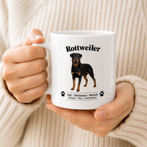 Tasse »Rottweiler – Loyal & Wachsam«