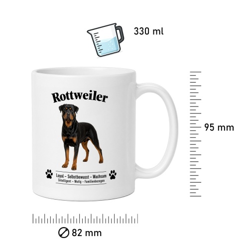Tasse »Rottweiler – Loyal & Wachsam«