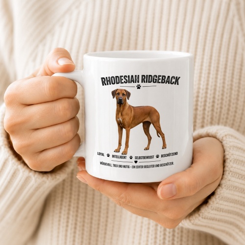 Tasse »Rhodesian Ridgeback – loyal & mutig«