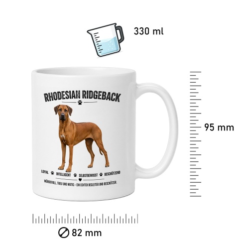 Tasse »Rhodesian Ridgeback – loyal & mutig«