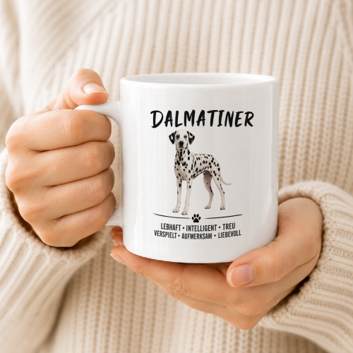 Tasse »Dalmatiner – Lebhaft, treu & liebevoll«