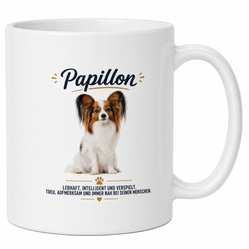 Tasse »Papillon – lebhaft & treu«