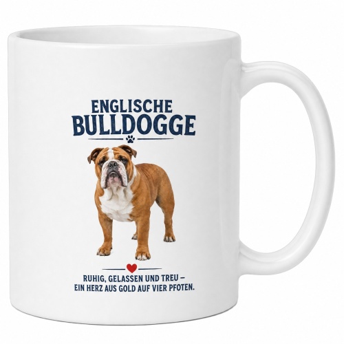 Tasse »Englische Bulldogge – Ruhig, gelassen...