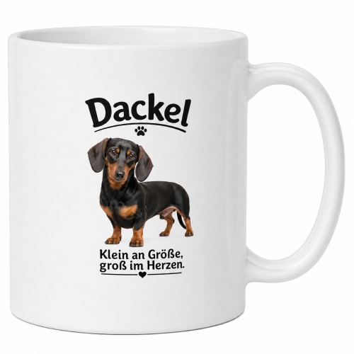 Tasse »Dackel – Klein an Größe,...