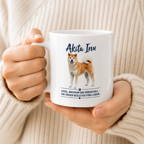 Tasse »Akita Inu – loyal & würdevoll«