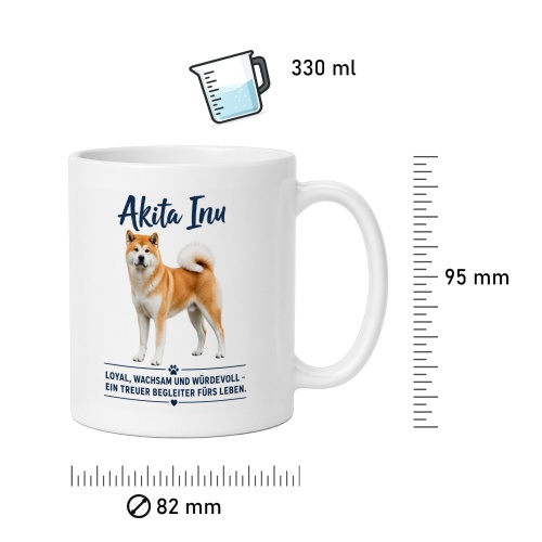 Tasse »Akita Inu – loyal & würdevoll«