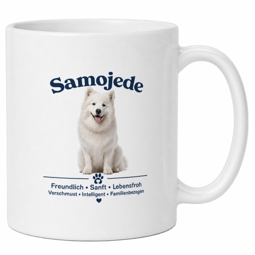 Tasse »Samojede – freundlich &...