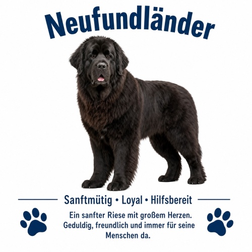 Tasse »Neufundländer – Sanftmütig...