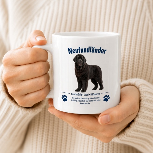 Tasse »Neufundländer – Sanftmütig & Loyal«