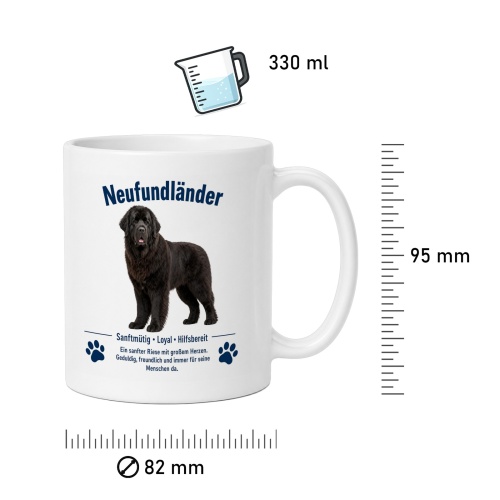 Tasse »Neufundländer – Sanftmütig & Loyal«