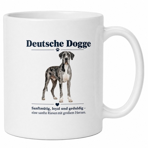 Tasse »Deutsche Dogge – sanfte Riesen mit...