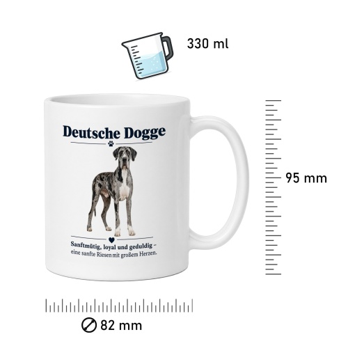 Tasse »Deutsche Dogge – sanfte Riesen mit Herz«