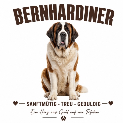 Tasse »Bernhardiner – Sanftmütig. Treu....