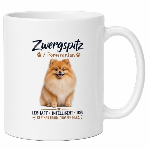 Tasse »Zwergspitz / Pomeranian – Kleiner...