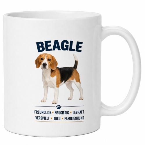 Tasse »Beagle – freundlich & treu«