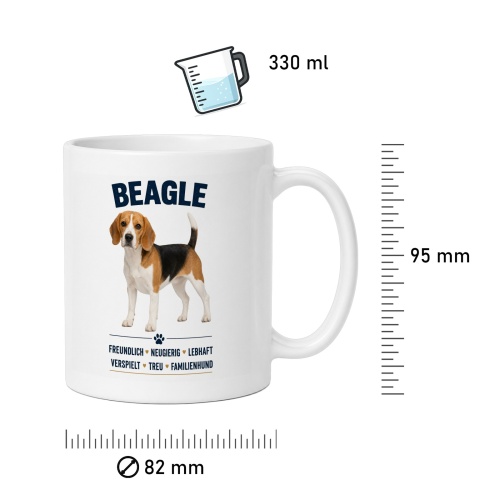 Tasse »Beagle – freundlich & treu«