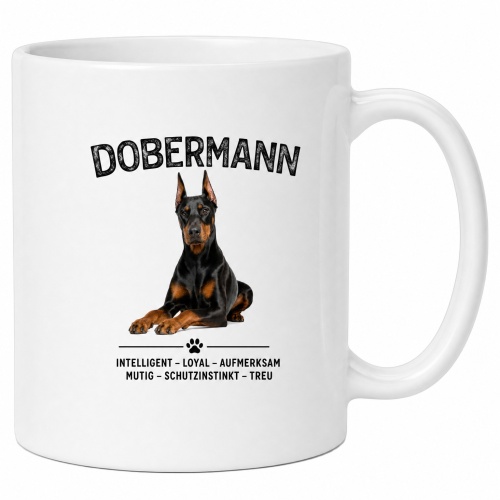 Tasse »Dobermann – Intelligent, Loyal,...