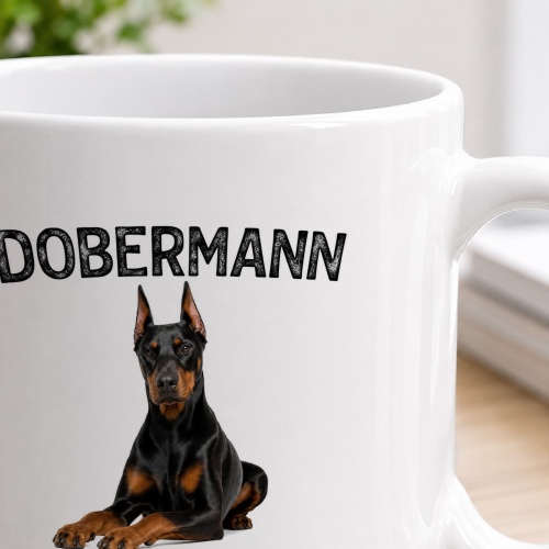Tasse »Dobermann – Intelligent, Loyal, Mutig«