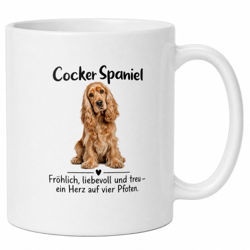 Tasse »Cocker Spaniel – ein Herz auf vier...