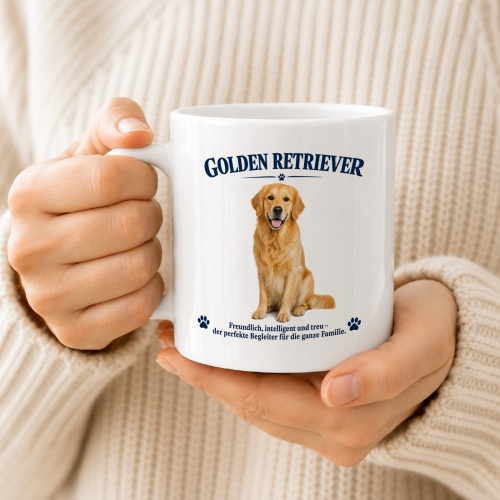 Tasse »Golden Retriever – Freundlich, intelligent, treu«